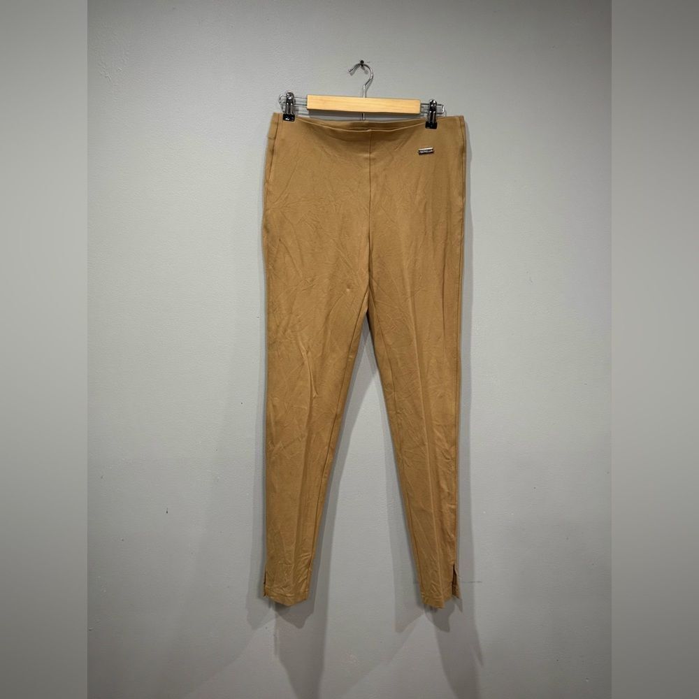 SALE! Brown Rafaella Flat Front Pull-On Pants Size M EUC